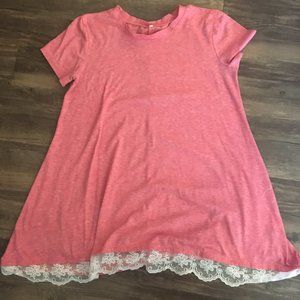 Pink Tunic With Lace